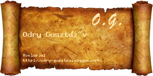 Odry Gusztáv névjegykártya