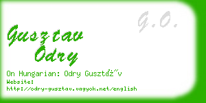 gusztav odry business card